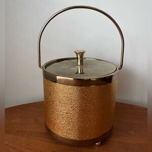 MCM Starbust Textured Gold Ice Bucket with Handle